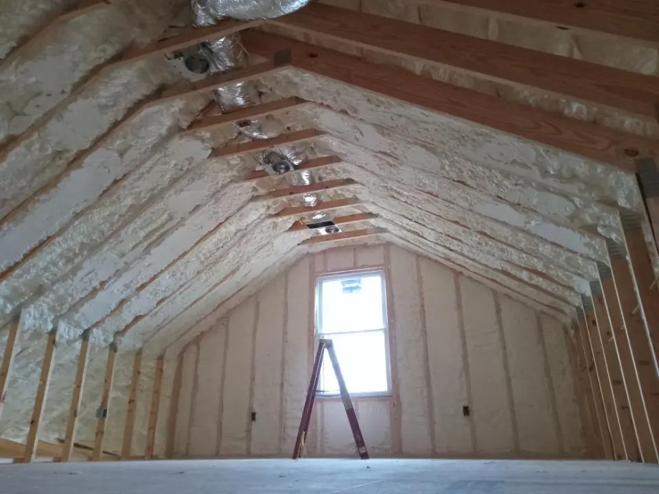 Spray foam roofing application for Crawl Space Insulation project in Mendota Heights
